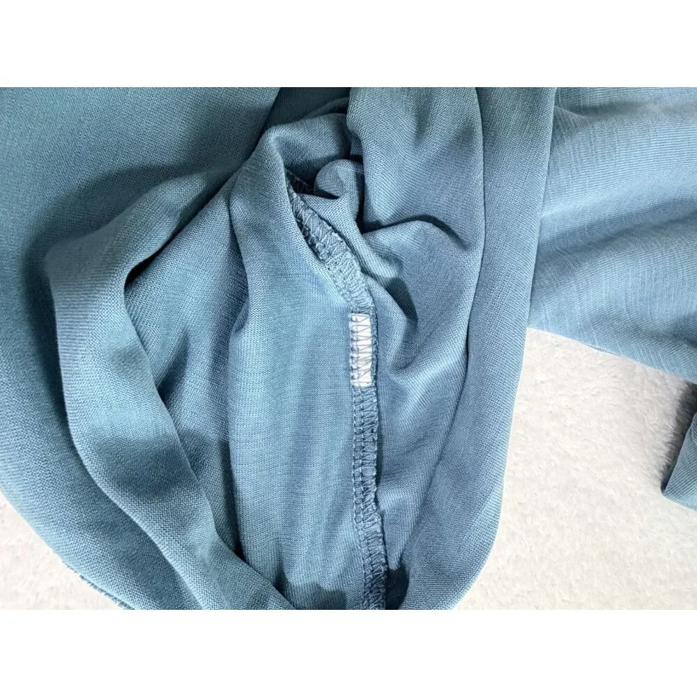 Green Envelope Los Angeles Steel Blue Oversized Boxy Tee Top Small - Picture 4 of 4